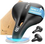 YOUNGDO Waterproof Bike Saddle with Memory Foam,Trekking Comfort Bicycle Saddle Seat Cushion Universal Fit, Shock Absorbing fit Mountain Bike Road Bike Exercise Bike for Men and Women