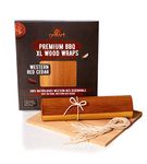 grillart® Premium BBQ Wood Wraps - 12 pieces XL grill paper - cedar wood for grilling - cedar wood smoking paper for a special grill taste