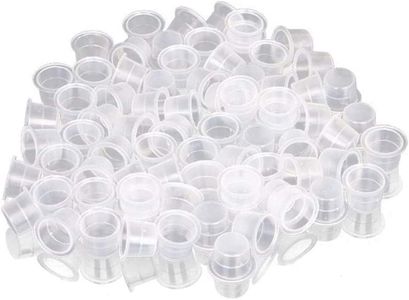 100 piezas de plástico para tatuajes, taza mediana y grande, accesorios de microblading de pigmentos, accesorios para máquina de tatuaje (13 mm)