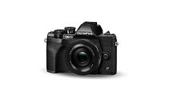 Olympus OM-D E-M10 Mark IV Micro Four Thirds System Camera Kit, 20 MP sensor, electronic viewfinder, 4K video, powerful AF, Wi-Fi, black incl. M.Zuiko Digital ED 14‑42mm F3.5‑5.6 EZ Pancake black