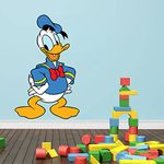 DECOR Kafe Decal Style Donald Duck Wall Sticker Wall Poster (PVC Vinyl, 38 X 60 cm)