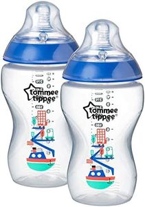 2 x Tommee Tippee 340ml Closer to Nature, BPA-Free, Anti-Colic Baby Bottle with Breast-Like Silicone Teat for Baby, Child & Toddler for Drinking Juice, Milk & Water, 3m+, Blue