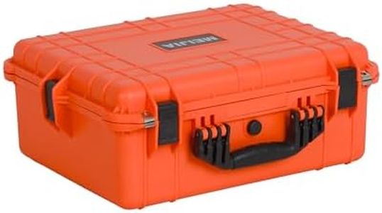 MEIJIA Portable All Weather Waterproof Protective Hard Case,Compact Camera Case with Customizable Fit Foam,Fit Use of Drones,Camera,Equipments, 20.62 x16.85x8.11inches(Orange)