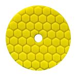 Chemical Guys BUFX111HEX5 Hex-Logic Quantum Heavy Cutting Pad, Yellow (5 Inch Backing Plate)