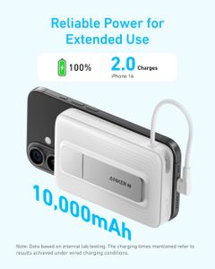 Anker Zolo 10000mAh Magnetic Power Bank – Portable Wireless Charger