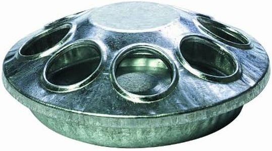 Miller Manufacturing 9808 6-Inch Round Poultry Feeder,Grey/Silver