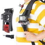 NICEYRIG Backpack Strap Holder Clip Mount for DJI OSMO Pocket, GoPro Hero 5/6/7/8, Xiaomi YI 4K Action Sports Cameras