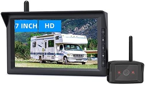 AUTO-VOX W10 Wireless Reversing Camera for Vans Strong Signal, Infrared Night Vison, Clear&Stable Image, 7" Monitor Waterproof Rear View Camera for Truck Trailer Motorhome Campervan Caravan