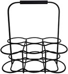 blomus - WIRES Bottle Basket, Elegant Black Tone, Practical Household Aid for up to 6 Bottles, Colour Black (64244)