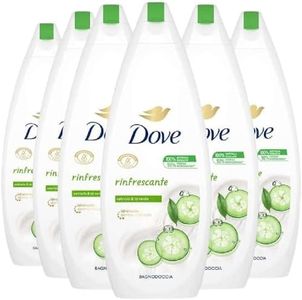 Dove, Bagnodoccia Rinfrescante, con Idratante Dermo-Naturale, Cetriolo e Tè Verde, Rinfresca e Ri-energizza la Pelle, Dermatologicamente Testato, 92% Biodegradabile, 12 Pezzi da 600 ml