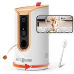 PARIS RHÔNE 2K Pet Camera, 360°View Dog Camera Treat Dispenser, 5G WiFi Pets Monitoring with Phone APP, Two-Way Audio, Infrared Night Vision, Barking Detection and Motion Alerts, Works with Alexa