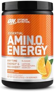 Optimum Nutrition Amino Energy Pre Workout Powder, Energy Drink with Amino Acids, BCAA and L-Glutamine, Food Supplement with Vitamin C and Caffeine, Orange Cooler Flavour, 30 Servings, 270 g
