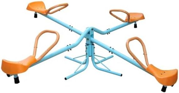 Teeter Totter for Kids Outdoor,360° Rotate Seesaw,Playground Equipment Swivel Teeter Totter for Outdoor Backyard/Indoor,Sit and Spin Teeter Totter for Kids, Toddlers, Boys, Children -4 Seat