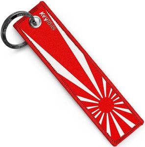 KEYTAILS Keychains, Premium Quality Key Tag for JDM Cars Red