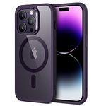 ESR Classic Hybrid Magnetic Case with HaloLock, Compatible with iPhone 14 Pro Case, Compatible with MagSafe, Shockproof Military-Grade Protection, Scratch-Resistant Back, Purple