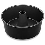 TeamFar 10 Inch Angel Food Cake Pan, Non-Stick Coating Stainless Steel Core Pound Cake Pan with Tube, for Home/Kitchen, Healthy & Heatproof, One-piece & Hollow Design, Release& Clean Easily