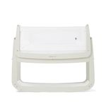 SnuzPod 4 Bedside Crib - Rocking Next to Me Crib with Lift off Bassinet, Lightweight Portable Baby Bed Cot with Zip-Down Wall 3D Breathable Mattress, 6 Height Settings and Comfort Incline Mode, Barley