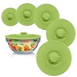 Silicone Bowl Lids Green Set of 5 R