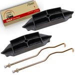 Roykaw Golf Cart Battery Hold Down Plate with Rods, Battery Holder Replacement Kit for Club Car Precedent (2004-2009) 48V Electric Models (4 × 12V Battery), Set of 2, OEM# 102534001, 102526801