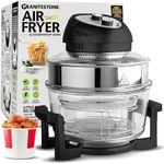 Big Boss 16Qt Large Air Fryer – Large Capacity Glass Air Fryer Oven with 50+ Air Fryers Recipe Book for Quick + Easy Meals for Entire Family, AirFryer Oven Makes Healthier Crispy Foods – Black