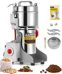 CGOLDENWALL 700g Electric Grain Grinder Superfine Mill for Spice/Herb/Coffee 28000RPM High Speed with Open-Cover-Stop Protection,Timer Control, 2400W Commercial Motor