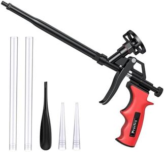 Foam Gun, Preciva Professional Foaming Gun Heavy Duty PU Expanding Foam Gun Spray Application Applicator Caulking Gun (Red)