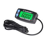 Runleader Digital Engine Hour Meter, Maintenance Reminder,Tachometer for Riding Lawn Mower Tractor Generator Chainsaws Marine ATV Motorcycle Snowmobile Compressor and Gas Powered Equipment