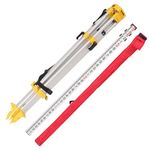 Aluminum Lightweight Tripod 66'' Extended Height and Aluminum Grade Rod 9 Feet Set for Accurate Land Surveying and Auto Level Construction