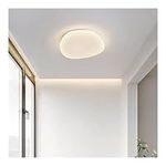 Cobblestone Lampshade Ceiling Lights - Pebble Ceiling Lamps Aisle LED Chandelier Corridor Modern Minimalist Entrance Hall - Staircase Porch Hanging Lamp,White ( Color : 27cm , Size : Warm , dimmable c