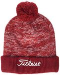 Titleist Heather Pom Pom Beanie Red/White