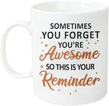 Thank You Gifts for Women Thank You Gift Coffee Mug Inspirational Birthday Christmas Gifts for Women Men Mom Dad Coworker Sister You Forget You are Awesome Coffee Mugs Tea Cup Gifts…