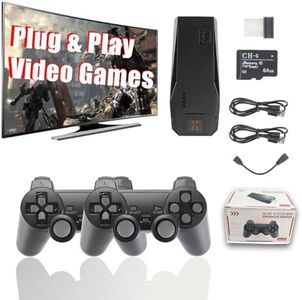 Sutesloly Retro Gaming Console Retro Plug and Play for 90s Old Classic Video Games tv Stick pro Device retrodrive with Built in Over 20000 Games Match 2.4g Wireless Controller Gamepad x2