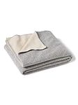 State Cashmere Reversible Throw Bla