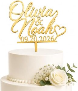 Personalized Wedding Cake Topper, Custom Cake Topper for Bride and Groom