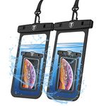 Njjex Waterproof Phone Pouch [2 Pack] Cell Phone Dry Bag Case for Samsung Galaxy Note 20 Ultra S24 Ultra S23 S22 S21+ S20 S10 S9 A03S A13 A14 A15 A53 A02S A12 A32 iPhone 15 Pro Max 14 13 12 11 Xr 8 7