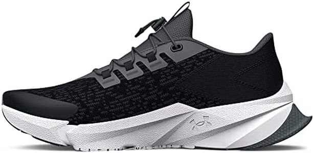 Under Armour Boys' Big Kid Grade School Scramjet 5 Running Shoe, (002) Black/Pitch Gray/White, 4