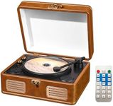MANAYO Retro Portable CD Player with Bluetooth, Rechargeable Small Portable CD Player with Speakers, Support AUX/USB CD Music Player with Remote Control (Brown)
