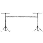 Light Truss Stand System by GRIFFIN | I-Beam Trussing Set & DJ Booth Platform Kit | Hanging Mount Lighting Package for Music Gear, PA Speakers, Can Lights | T-Bar Extension for Portable Audio Stage