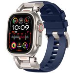 Bandletic Compatible with Apple Watch Ultra 2/Ultra Band,Sport Band Compatible with Apple Watch Bands for Men 49mm 45mm 44mm 42mm,Silicone Loop Replacement Strap for iWatch Series 9 8 7 6 5 4 SE 3 2 1