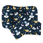 a baby cherry Baby Pillow :: Organic Cotton Head Shaping Baby Pillows for New Born Baby (0M to 3 Yr) - Unisex || Washable || 3D Mesh Structure || Prevent Flat Head + Pillow Cover (Cloud)