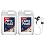 Spear and Jackson - Paving Sealant and Proofer - 2 x 5 Litre Water Seal - with Long Hose Trigger - Breathable, Colourless Waterseal for Brick, Wood and Stone