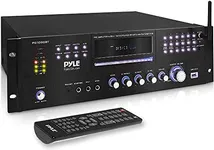 PYLE 4 Channel Amplifier Receiver - 1000 Watt Rack Mount Bluetooth Home Theater-Stereo Surround Sound Preamp Receiver W/Audio/Video System, CD/DVD Player, AM/FM Radio, MP3/USB Reader - PD1000BT