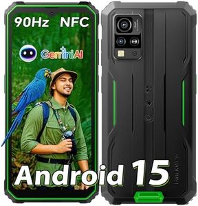 Blackview BV4800 SE Téléphone Portable Incassable,Android 15 Smartphone Incassable 12Go+64Go/2To Extensible, 285g&13.5mm,6.56''HD+ 90Hz,AI 16MP, Dual SIM 4G, Octa core/Face ID/GPS/5G/NFC/2Ans Garantie