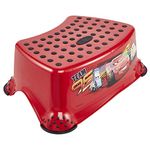 keeeper Cars Step Stool From approx. 3 to 14 Years, Anti-Slip Rubber Feet, Tomek Range, Cherry Red