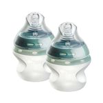 Tommee Tippee Baby Bottles, Natural Start Silicone Anti-Colic Baby Bottle with Slow Flow Breast-Like Teat, 150ml, 0+ Months, Self-Sterilising, Baby Feeding Essentials, 2 Pack