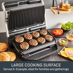 Tefal OptiGrill Plus XL Electric Grill – Extra Large, Adjustable Settings