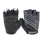 Burnlab Flex Gym Gloves for Men and Women - Ideal for weightlifting, cycling, crossfit, offers good Grip and soft padding (Force Black, Large)