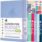 Clever Fox Budget Planner PRO - Financial Organizer + Cash Envelopes. Monthly Finance Journal, Expense Tracker & Personal Account Book, Undated, 18 x 25.5cm - Periwinkle