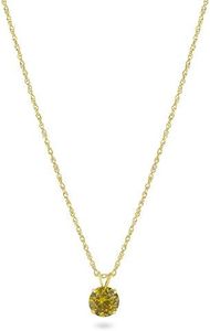 Femme Luxe Solitaire Pendant Necklace in 14K Yellow Gold for Women., Gemstone, Created Topaz