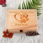 Personalised Engraved Wooden Pet Dog Memory Box Keepsake Box. Dog Lovers Remembrance Gift Bereavement Gifts for Loss of Pet Memorial Owner